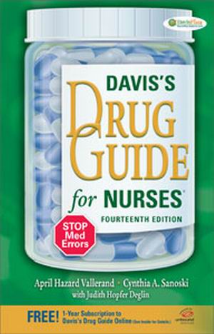 DAVIS'S DRUG GUIDE FOR NURSES 14E Vallerand TEST BANK