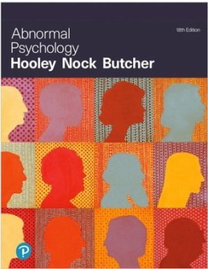 Abnormal Psychology 18E Hooley TEST BANK