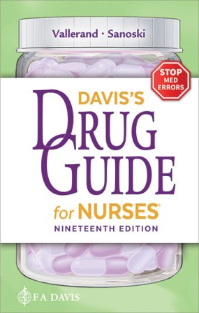 Davis's Drug Guide for Nurses 19E Vallerand TEST BANK